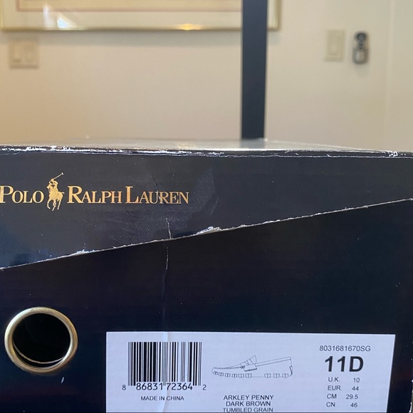 Brand new Ralph Lauren “Arkley Penney” driving shoe in tumbled brown leather - Picture 2 of 5